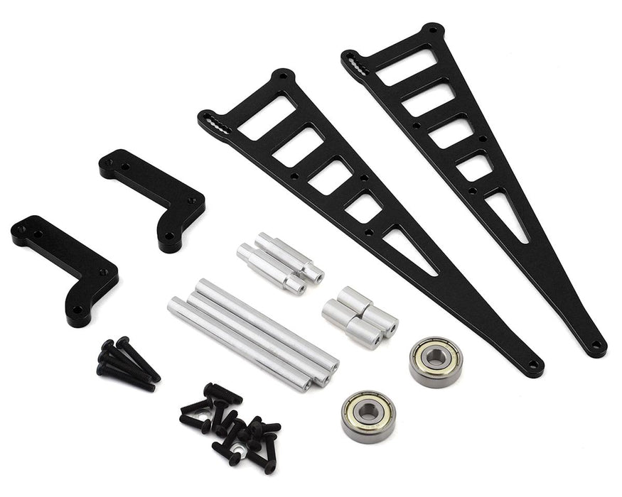 ST Racing Concepts SPTSTC71071BK Black Aluminum Adjustable Wheelie Bar Kit for DR10 Drag Car