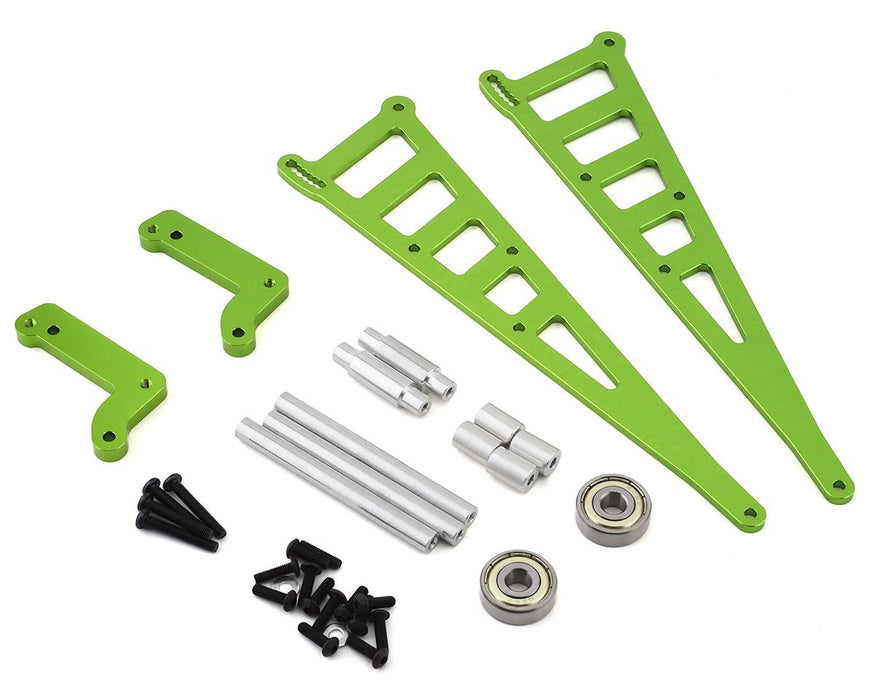 ST Racing Concepts SPTSTC71071G Green Aluminum Adjustable Wheelie Bar Kit for DR10 Drag Car 