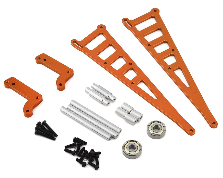 ST Racing Concepts SPTSTC71071O Orange Aluminum Adjustable Wheelie Bar Kit for DR10 Drag Car