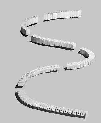 Woodland Scenics ST1416 Sub Terrain, 3% Incline Set (6 Pieces)