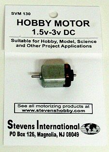 Stevens 130 1.5v to 3v DC Small Electric Motor with Flat Sides