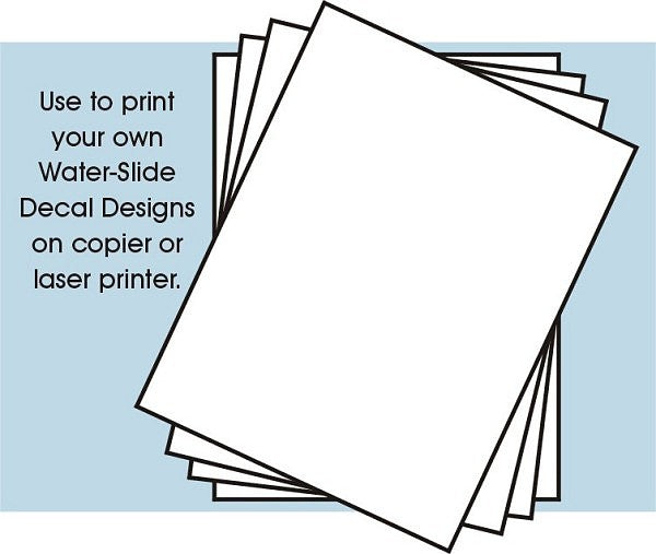 Stevens 4050 8-1/2 x 11" Clear Decal Paper for Laser Printers 4 Pack