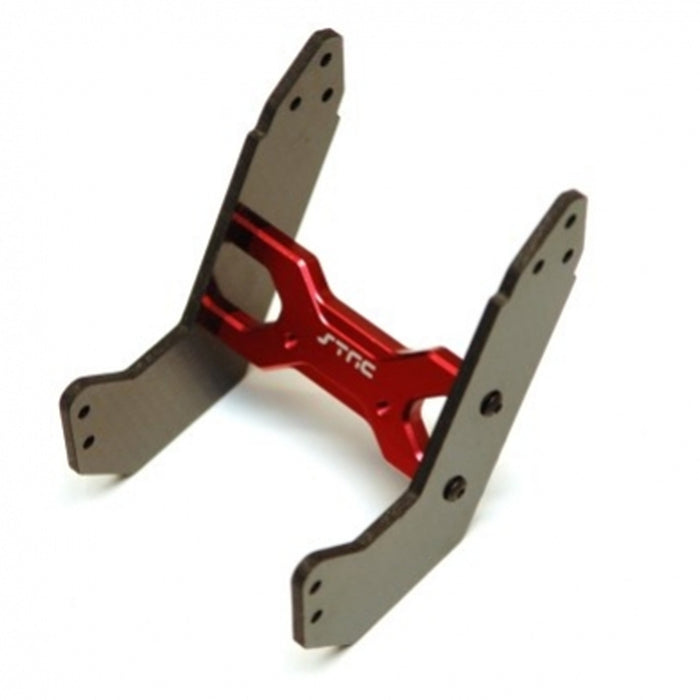 STRC 320526R Graphite Rear Wing Support with Red Aluminum Cross-member for ARRMA Limitless