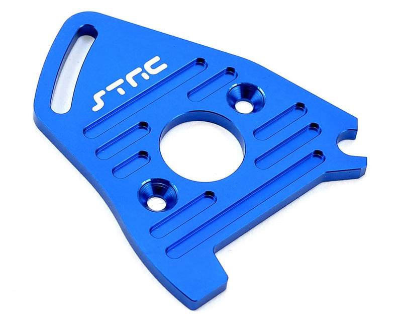 STRC SPTST7490B CNC Machined Blue Aluminum Finned Heat Sink Motor Plate LCG Slash or Rally 4x4