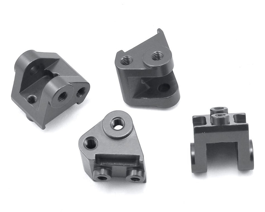 STRC SPTSTA31384XGM Gun Metal CNC Aluminum Lower Shock and Suspension Link Mounts SCX10 II 4 Pack