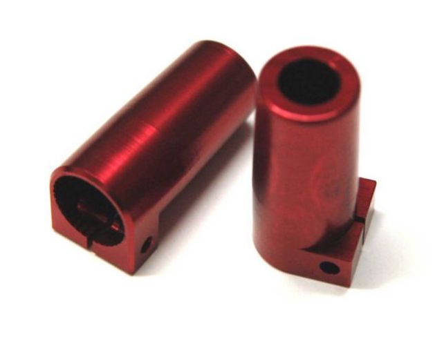 STRC STRTA31383 Red CNC Machined Aluminum Rear Lock Out for SCX10ii (1 Pair)