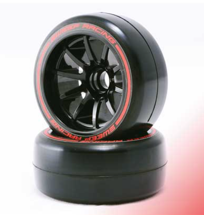 Sweep Racing 661724 1/10 F1 Front Soft Compound V6 Tires and Wheels 1 Pair