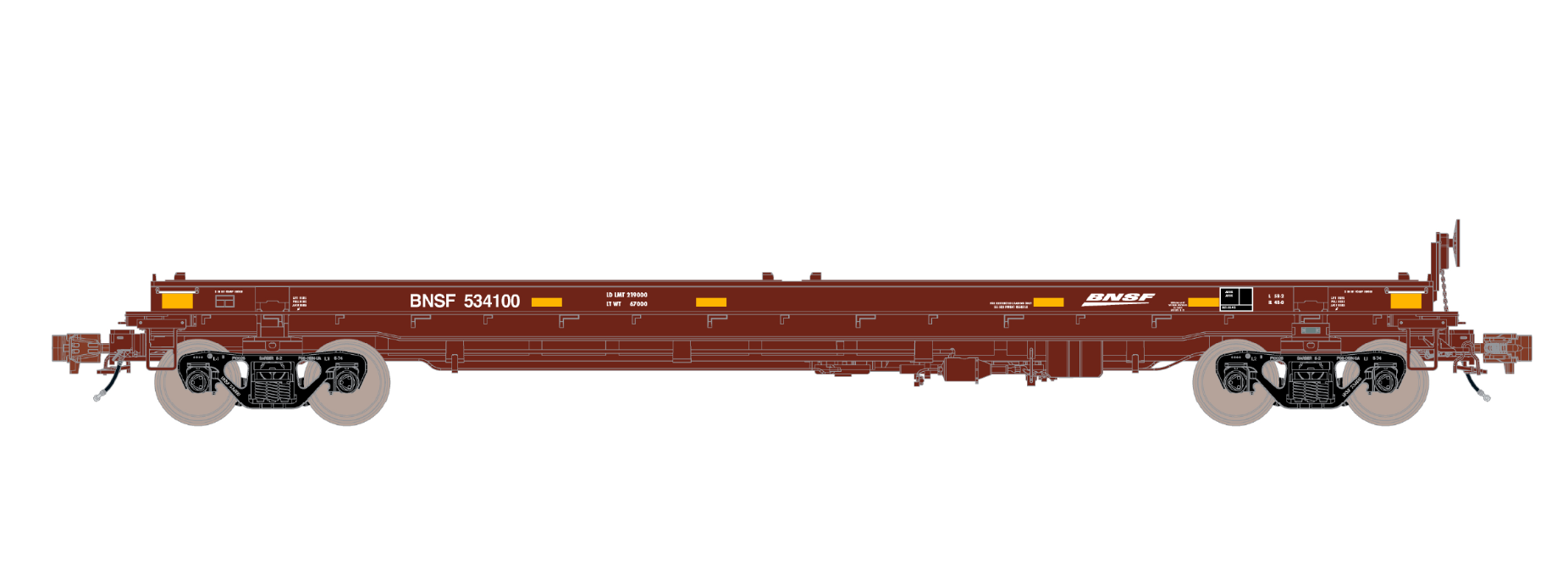 ScaleTrains Rivet 38401 HO Scale Thrall 48' Coil Steel Car BNSF "Wedge" 534100
