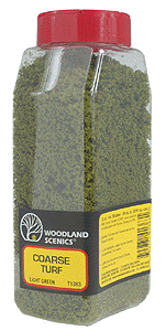 Woodland Scenics T1363 Coarse Turf Shaker, Light Green (50 cu. in.)