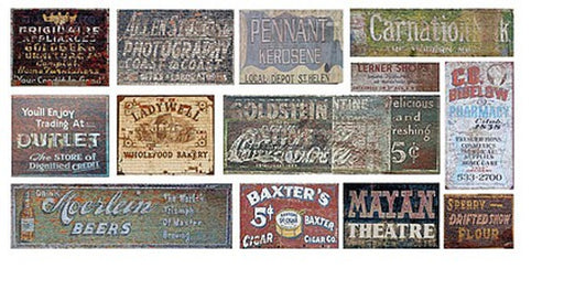 T2 Decals HOGHOS031 HO Scale Ghost Signs Decal Set #31