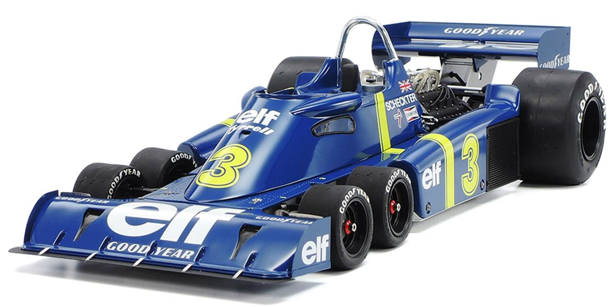 Tamiya 12036 1/12 Tyrell P34 Six Wheeler Model Kit — White Rose