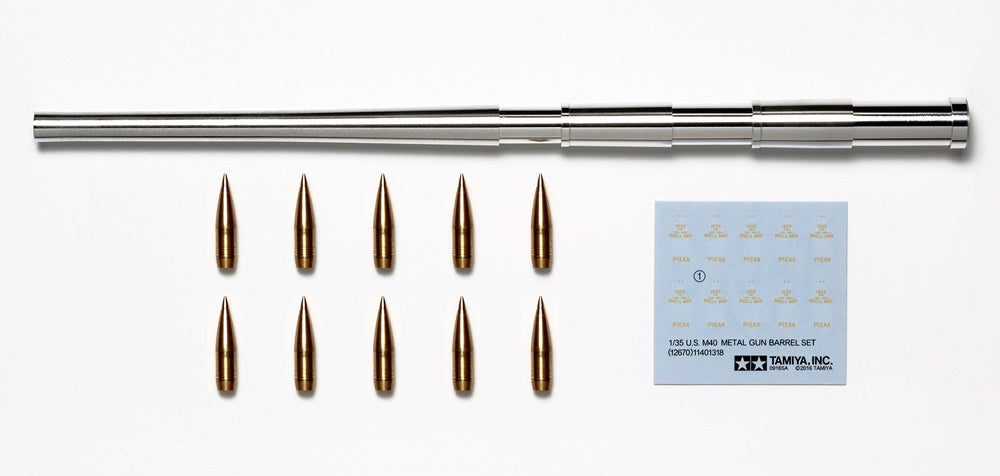 Tamiya 12670 1/35 U.S. M40 Metal Gun Barrel Set Model Accessory