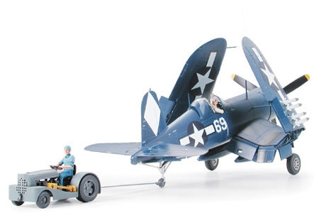 Tamiya 61085 1/48 F4U1D Corsair Aircraft with Moto Tug Model Kit
