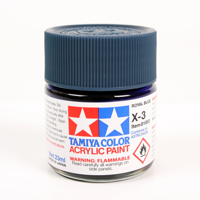 Tamiya 81003 Acrylic X-4 Gloss Royal Blue 23ml (3/4oz)
