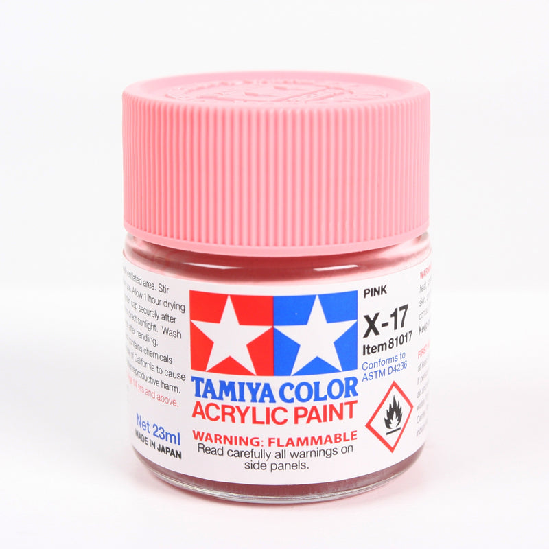 Tamiya 81017 Acrylic Model Paint X-17 Gloss Pink 23ml (3/4oz)