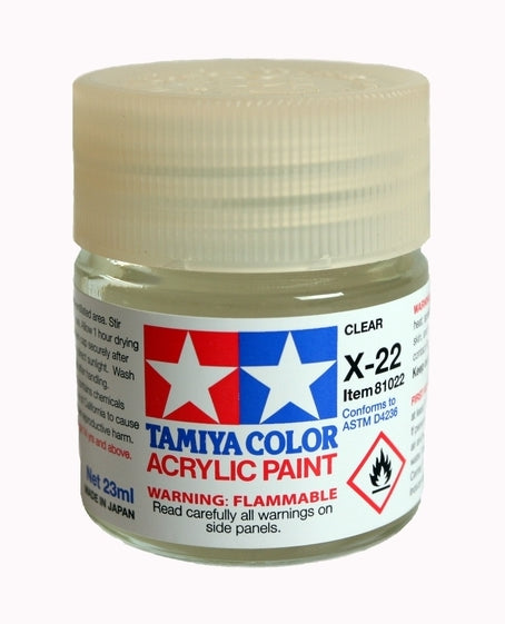 Tamiya 81022 Acrylic Model Paint X22 Gloss Clear 3/4oz