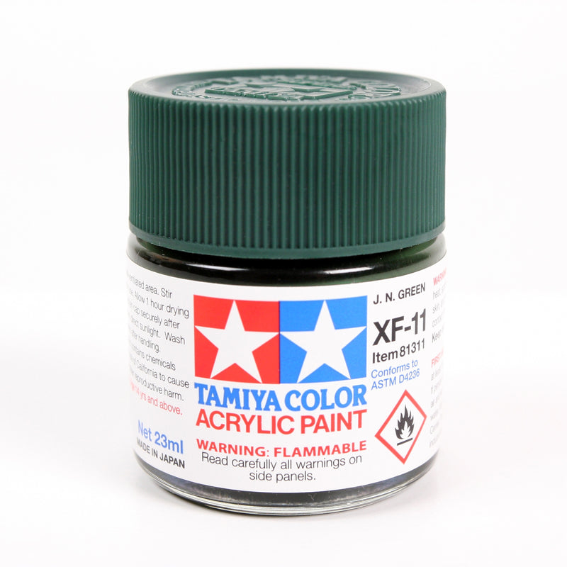 Tamiya 81311 Acrylic Model Paint XF-11 Flat Japanese Navy Green 23ml (3/4oz)