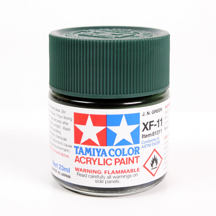 Tamiya 81311 Acrylic Model Paint XF-11 Flat Japanese Navy Green 23ml (3/4oz)