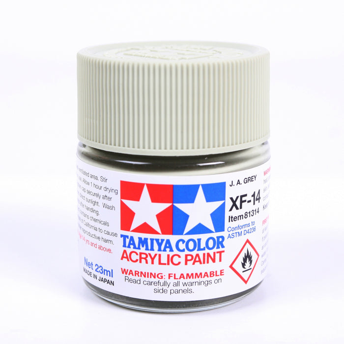 Tamiya 81314 Acrylic Model Paint XF-14 Flat Japanese Army Gray 23ml (3/4oz)