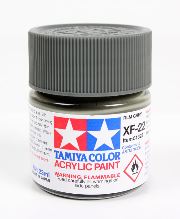 Tamiya 81322 Acrylic Model Paint XF-22 RLM Gray 3/4oz