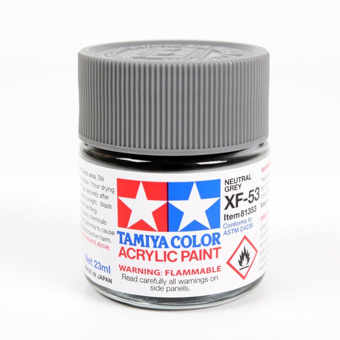 Tamiya 81353 Acrylic Model Paint XF-53 Flat Neutral Gray 23ml (3/4oz)