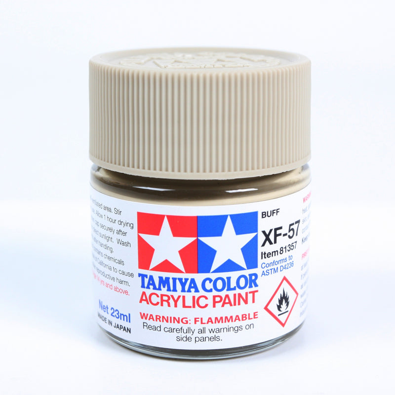 Tamiya 81357 Acrylic Model Paint XF57 Flat Buff 23ml (3/4oz)