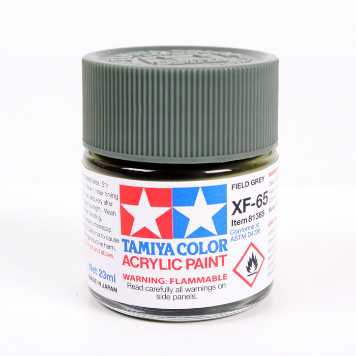 Tamiya 81365 Acrylic Model Paint XF-65 Flat Field Gray 23ml (3/4oz)