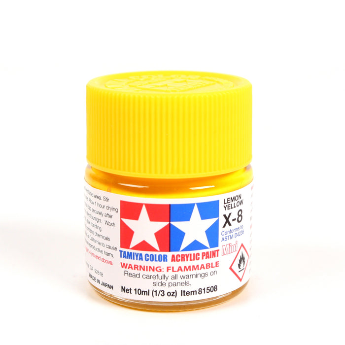 Tamiya 81508 Acrylic Mini X8 Lemon Yellow