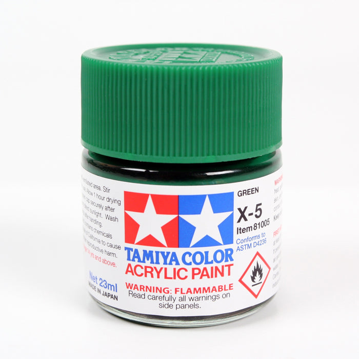 Tamiya 81005 Acrylic X-5 Gloss Green 23ml (3/4oz)