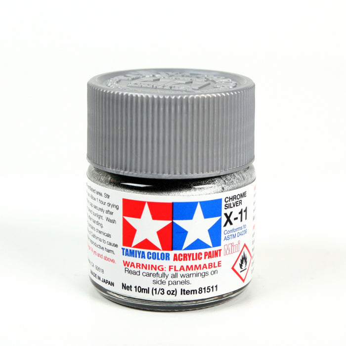 Tamiya 81511 Acrylic Mini X11 Chrome Silver