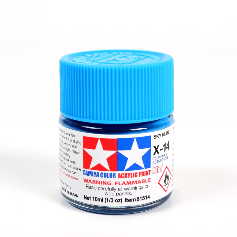 Tamiya 81514 Acrylic Mini MX14 Sky Blue Gloss Finish