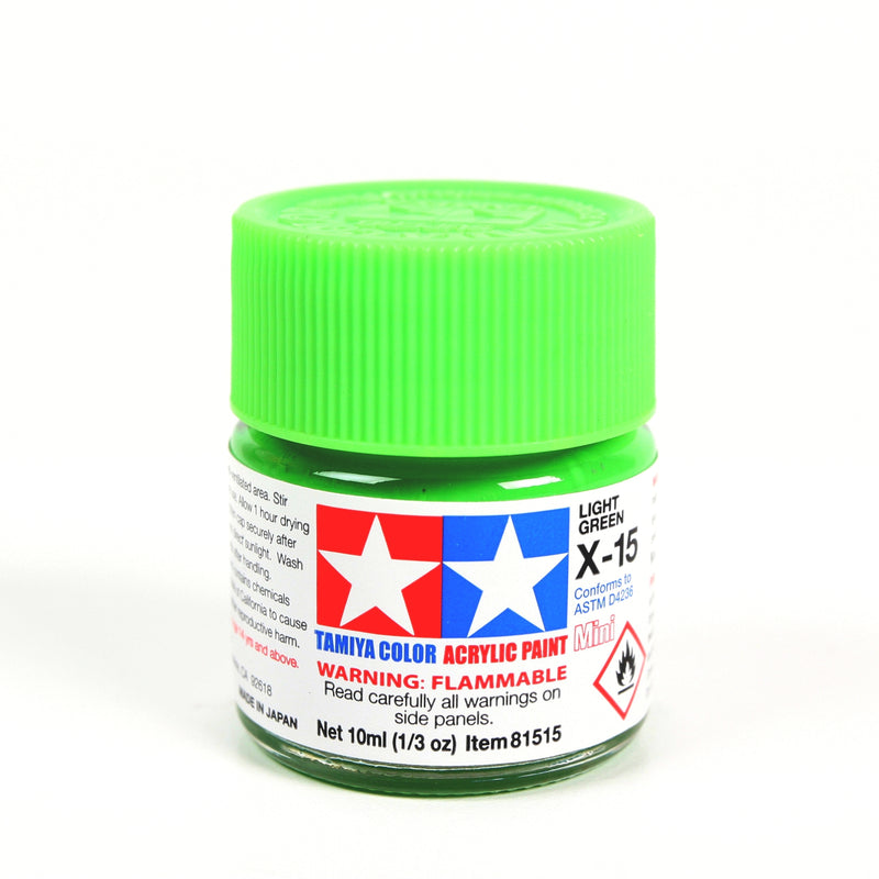 Tamiya 81515 Acrylic Mini X-15 Light Green 10ml (1/3oz)