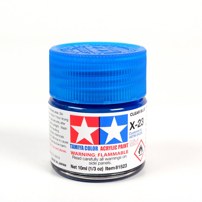 Tamiya 81523 Acrylic X-23 Clear Blue 10ml (1/3oz)