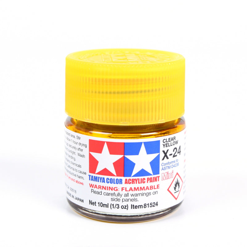 Tamiya 81524 Acrylic X24 Clear Yellow 1/3 oz