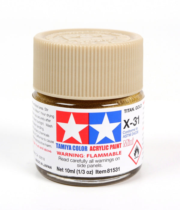 Tamiya 81531 Acrylic Mini X31 Titanium Gold