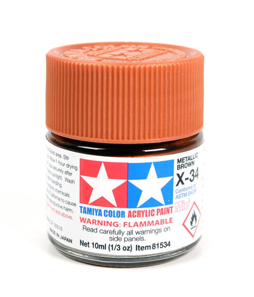 Tamiya 81534 Acrylic Mini X34 Metallic Brown