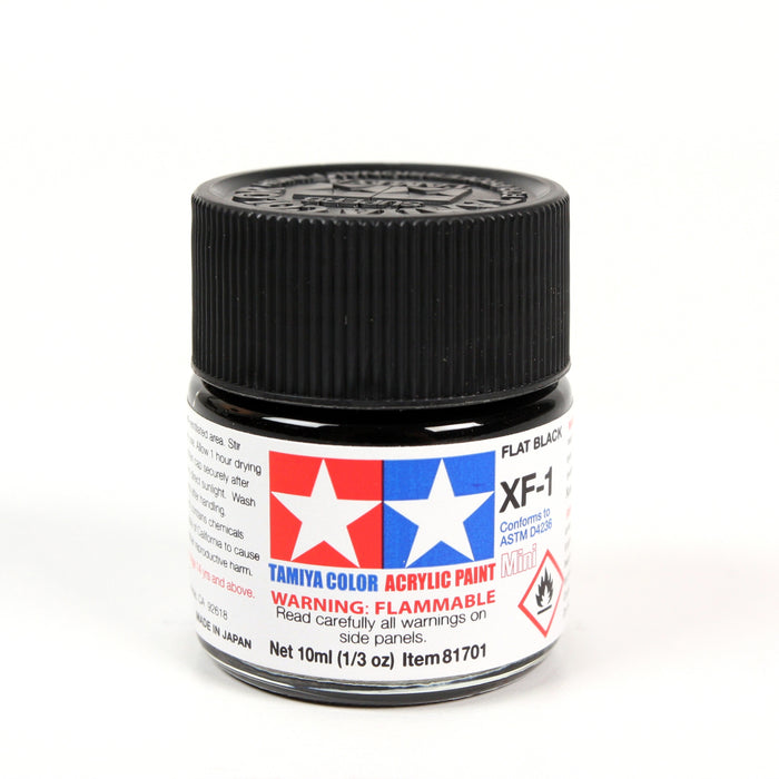 Tamiya 81701 Acrylic Mini XF1 Flat Black
