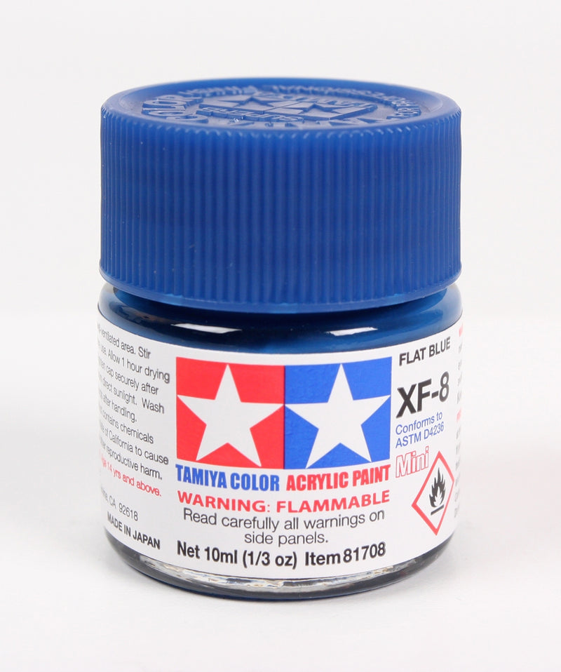 Tamiya 81708 Acrylic Mini XF8 Flat Blue