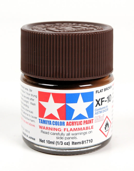 Tamiya 81710 Acrylic Mini XF10 Flat Brown Matte Finish