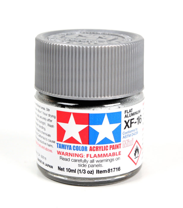 Tamiya 81716 Acrylic Mini XF16 Flat Aluminum