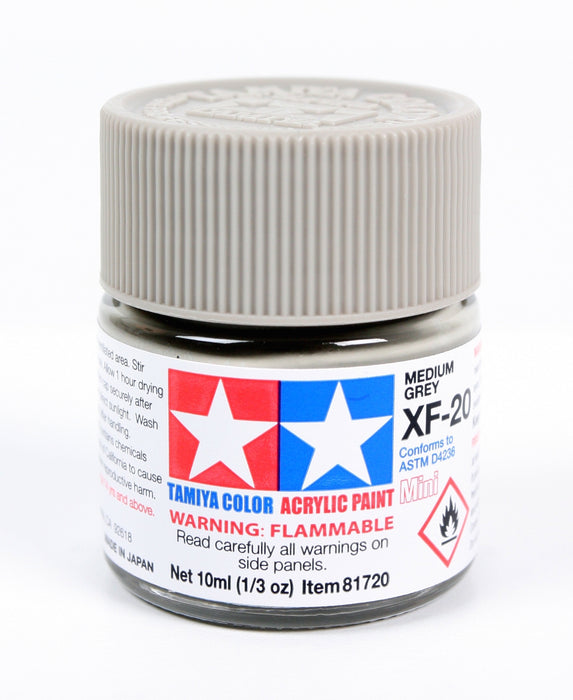 Tamiya 81720 Acrylic Mini MXF20 Medium Gray Matte Finish