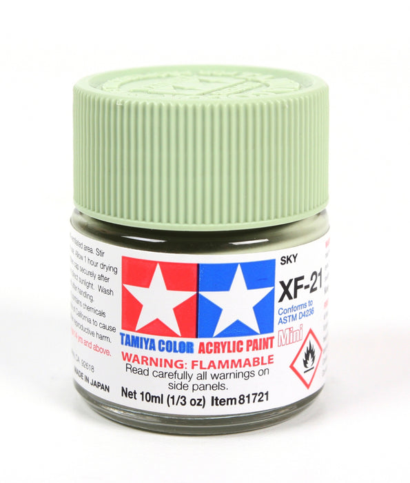 Tamiya 81721 Acrylic Mini XF-21 Sky Matte Finish 10ml (1/3 oz)