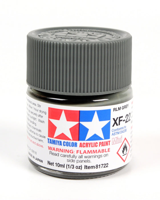 Tamiya 81722 Acrylic Mini XF-22 RLM Gray Matte Finish 10ml (1/3 oz)