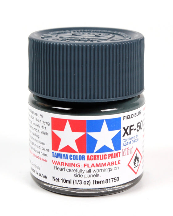 Tamiya 81750 Acrylic Mini XF-50 Field Blue Matt Finish 10ml (1/3 oz)