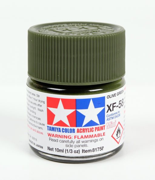 Tamiya 81758 Acrylic Mini XF58 Olive Green Matt Finish