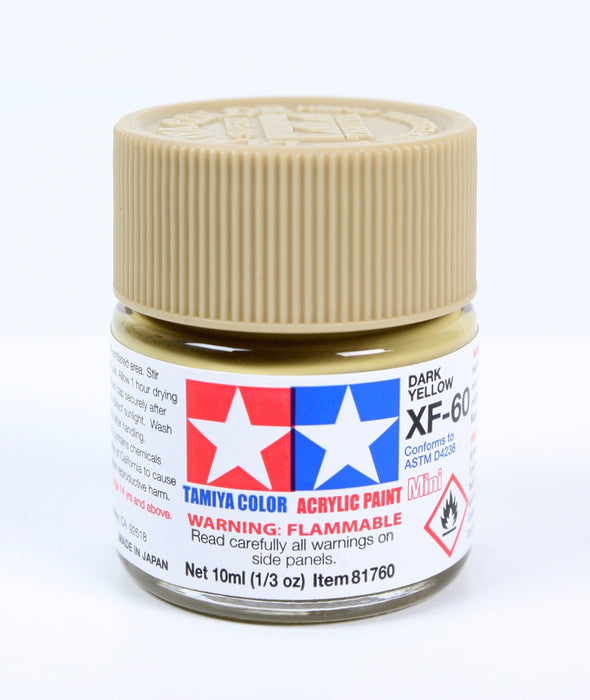 Tamiya 81760 Acrylic Mini XF60 Dark Yellow Matte Finish
