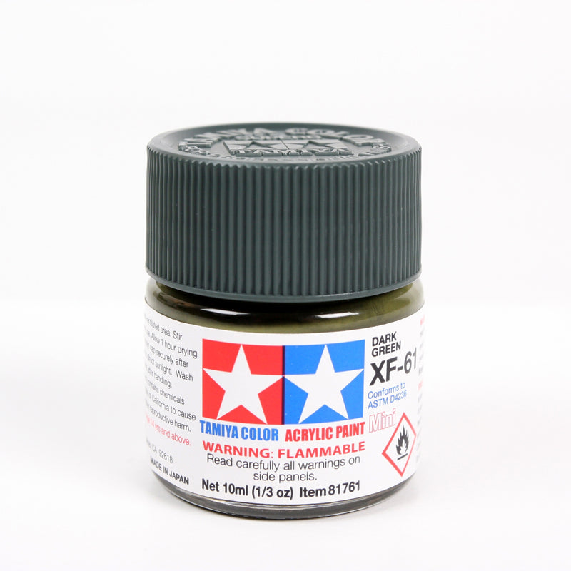Tamiya 81761 Acrylic Mini XF-61 Dark Green 10ml (1/3 oz)