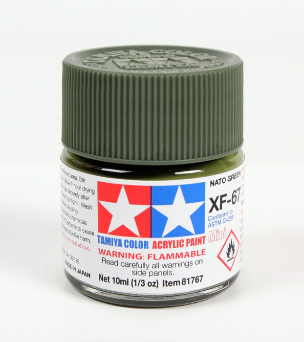 Tamiya 81767 Acrylic Mini MXF67 NATO Green Matte Finish