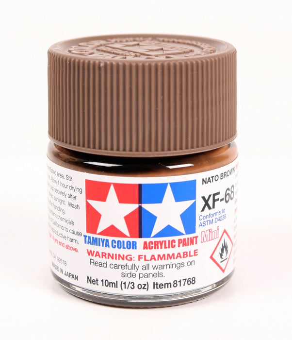 Tamiya 81768 Acrylic Mini MXF68 NATO Brown Matte Finish