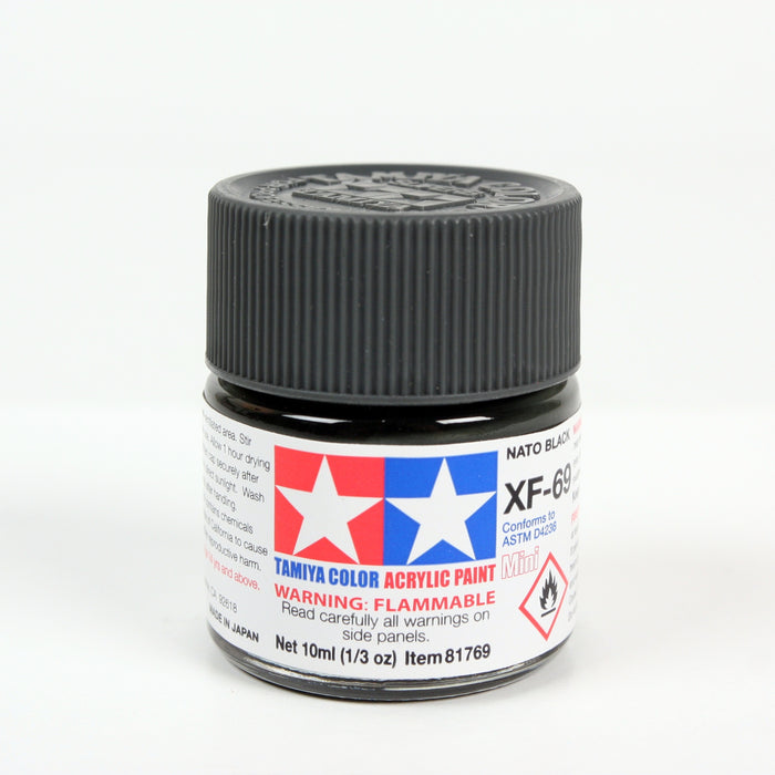 Tamiya 81769 Acrylic Model Paint XF69 Flat NATO Black 1/3oz